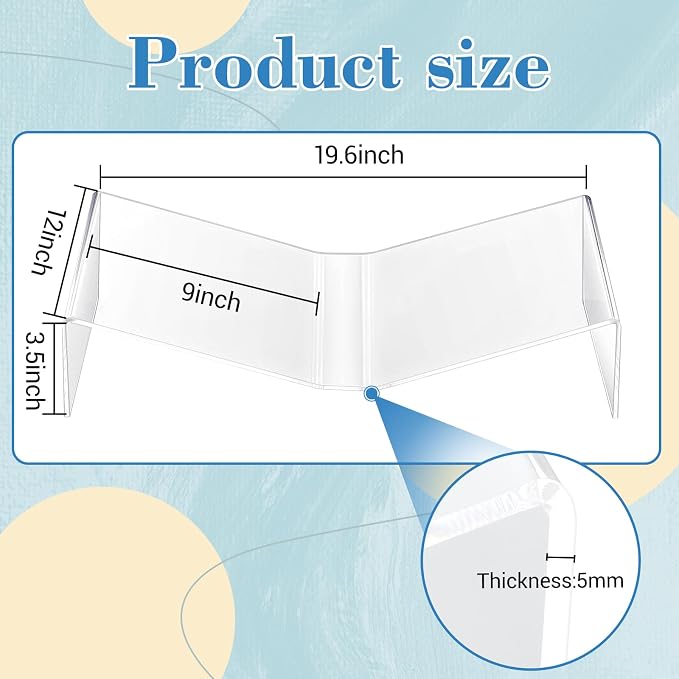 Sintuff Extra Large Acrylic Open Book Display Stand 19.63" W X 12" D X 3.5" H, Open Bookstand Holder for Display and Reading Cookbooks, Art Books, Bibles, Magazines - Image 2