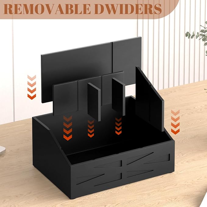 Large Mail Organizer Countertop,Farmhouse Desk and Kitchen Countertop Storage, Letter Sorter, Desk Mail and Bill Organizer, Desktop File and Paper Holder - Image 7