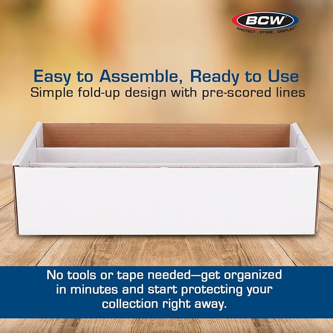 BCW Super Shoe Storage Box – 5 Pack | Cardboard Organizer for Trading, Gaming & Collectible Use | Holds 3,000 Standard or 600 3x4 Toploaders | Assembly Required - Image 5