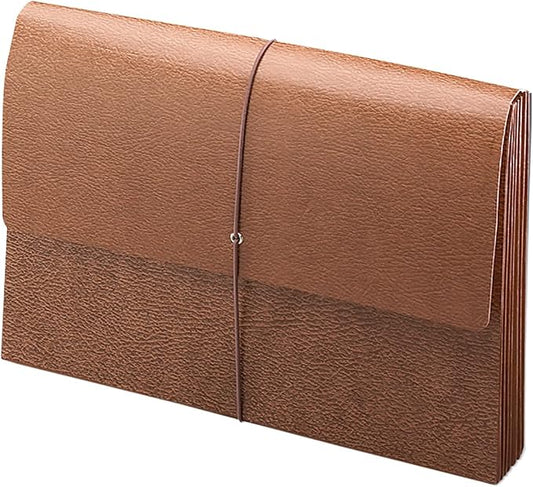 Smead Classic Expanding File Wallet with Flap and Cord Closure, 5-1/4" Expansion, Legal Size, Redrope, 10 per Box (71376) by SMEAD