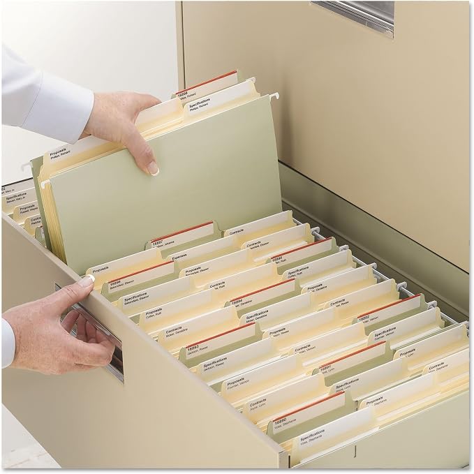 Smead SuperTab® Fastener File Folder, 2 Fasteners, Oversized Reinforced 1/3- Cut Tab, Guide Height, Letter Size, Manila, 50 Each per Box (14535) - Image 3