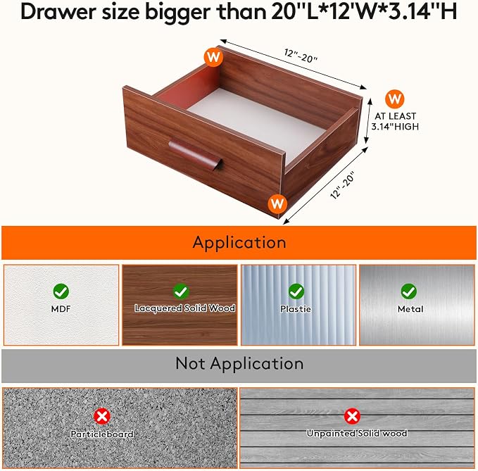 8 Pack Drawer Dividers, 3.2" High Expandable from 11.2-20" Adjustable Drawer Organisers,Clear Plastic Drawers Separators for Clothing, Kitchen Utensils and Office Storage - Image 3