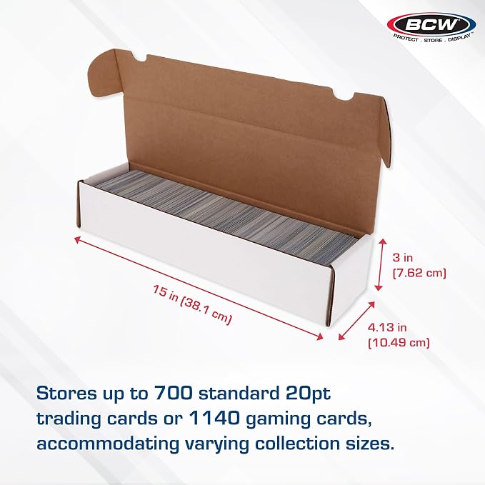 BCW 800ct Trading Card Storage Boxes - 20 Pack | Organizer for Sports Cards, MTG, Pokemon, and Card Games | Assemby Required - Image 3