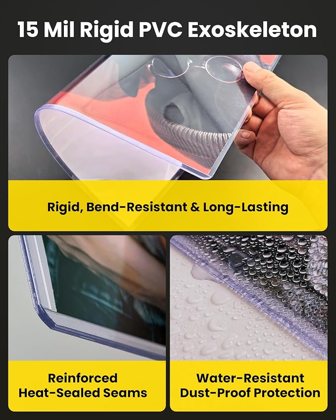16x20 Toploader Poster Sleeves, 10 Pack Plastic Poster Sleeves 47PT | 15 Mil Rigid PVC Plastic Poster Protectors for Art Prints, Photos, Documents, Display & Storage, Blue Tint & Protective Film - Image 6