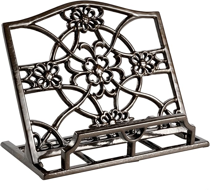 JOGREFUL Cast Iron Cookbook Stand, Kitchen Recipe Holder Latte Gold | Heavy-Duty Book Vintage Holder, Reading Rest Holder for Easel/Counter/Books/Magazine/iPad/Bible by JOGREFUL