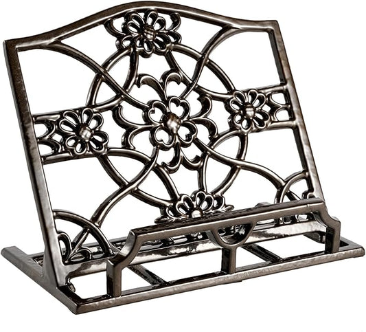 JOGREFUL Cast Iron Cookbook Stand, Kitchen Recipe Holder Latte Gold | Heavy-Duty Book Vintage Holder, Reading Rest Holder for Easel/Counter/Books/Magazine/iPad/Bible by JOGREFUL