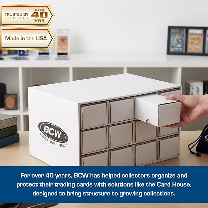 BCW Card House Storage Unit with 12-800 CT Boxes | Trading Card Organizer for Collectible Card Games | Card Catalogue for Sports Cards, Pokémon, Magic The Gathering | Holds up to 9600 Cards | 2 Pack - Image 3