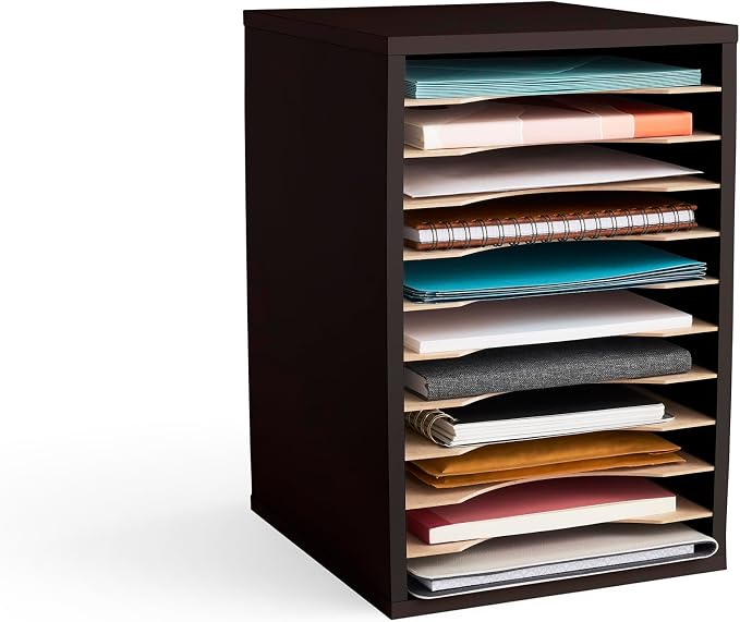 Safco Products Vertical Desktop Sorter, 11 Compartment, Black by SafcoProducts