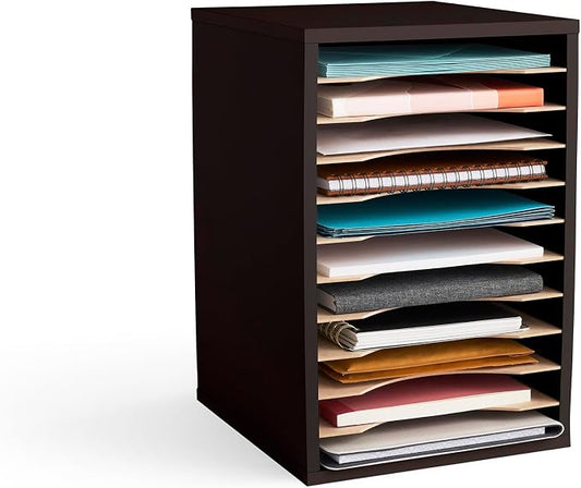 Safco Products Vertical Desktop Sorter, 11 Compartment, Black by SafcoProducts
