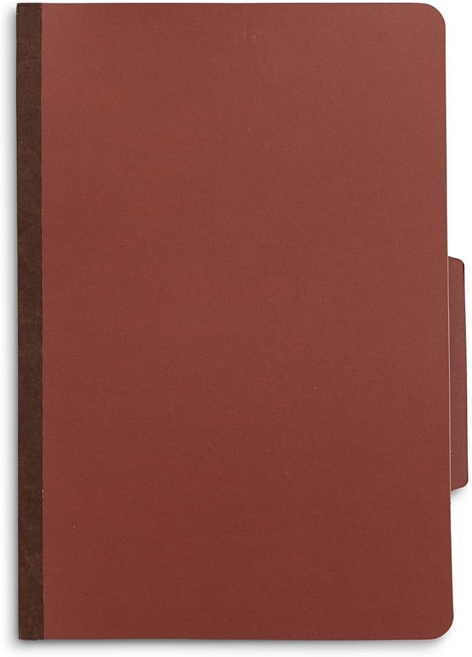 Blue Summit Supplies 30 Brick Red Classification Folders, 2 Divider, Legal | Heavy duty 25pt pressboard, 2 dividers, 6 partitions, 2 in expansion, 2 prong, legal charts, law client files - Image 8