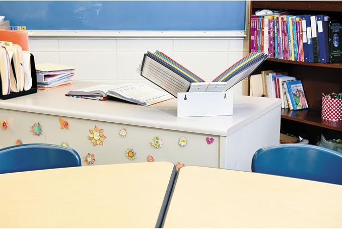 Durable VARIO 40 Pocket Desktop Reference System - Letter Size 20 Double-Sided Panels - Assorted Color Borders - Image 5