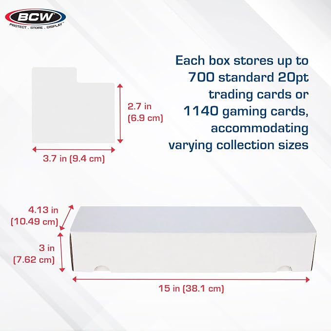 BCW 800ct Trading Card Storage Box & Horizontal Card Dividers – 6 Boxes & 30 Dividers | Sports Card, TCG & CCG Organizer | Trading Card Storage Solution - Image 3