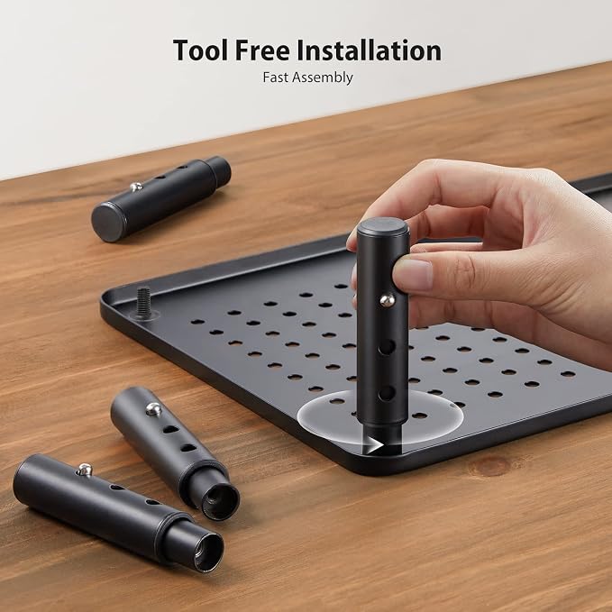 Monitor Stand, Monitor Riser 3 Height Adjustable, Laptop Stand Desk With Metal Vented Platform, Computer Stand for Printer, Laptop, PC Tower, Laptop Stand for Office & Home - Image 6