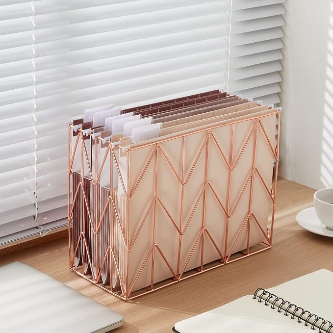Y YOMA Letter Size - 6 Pack Extra Capacity Hanging File Folders Accordion Decorative File Folder Cute Colored Hanging Folder Organizer for Office Home with 1/5-Cut Adjustable Tabs, Mocha Color - Image 8