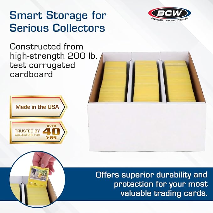 BCW Super Shoe Storage Box – 5 Pack | Cardboard Organizer for Trading, Gaming & Collectible Use | Holds 3,000 Standard or 600 3x4 Toploaders | Assembly Required - Image 2
