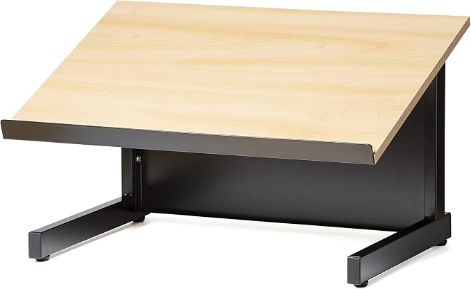 Audio Visual Direct Tabletop Lectern for Presentations, Black/Beech by Audio-VisualDirect