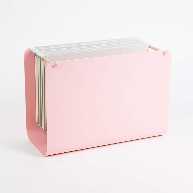 U Brands, Arc Desktop File Organizer, Metal, Pink, 3550A02-04 - Image 3