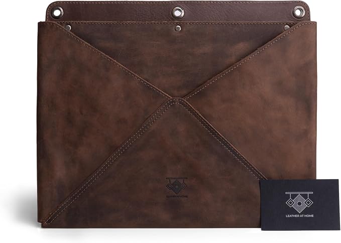 Wall File Organizer, Leather Wall Organizer for Office, Hanging Wall File Holder/Mail Organizer, Stylish Leather Folder for Wall, Office Wall Mounted File Organizer, Wall Hanging File - Image 5