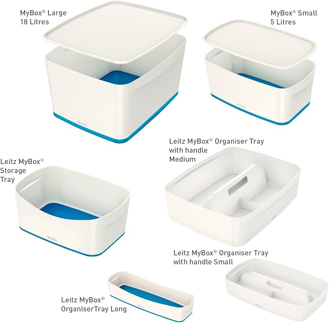 Leitz Wow, myBox, Storage tray Groß Weiß/Blau Metallic - Image 6