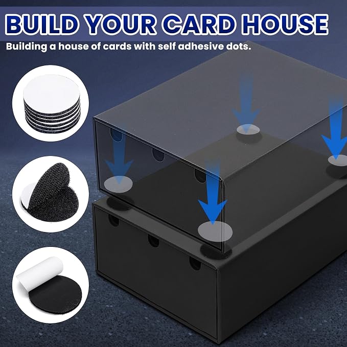AOBOPLE Trading Card Storage Box,18000+ Cardboard Sports Card Boxes | Bulk Card Boxes with 60 Card Dividers,Labels +Tape,Stackable,Card Organizer for MTG TCG PTCG Sport Cards - Image 5