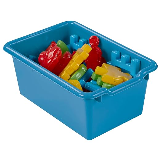 ECR4Kids Scoop Front Storage Bin, Multipurpose Organization, French Blue, 20-Piece - Image 9