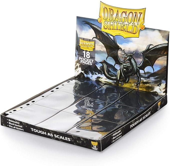 Dragon Shield AT-10301 Portfolio: 18-Pocket Pages Collectors Binder Black – 50 Pages by DragonShield