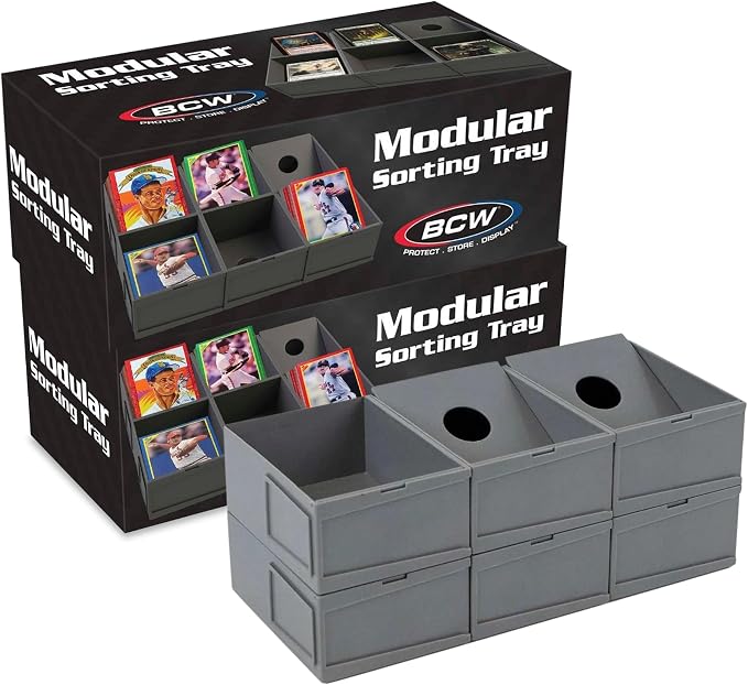 BCW Modular Card Sorting Tray - 2ct | Customizable Display and Storage Grid TCG Sorting Tray | Ideal for Sports Cards, Magic the Gathering, Pokémon, and More by BCW