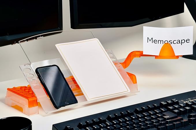 MemoScape Adjustable in-Line Document Holder for Typing | Reduces Neck Strain, Improves Focus, Boosts Desk Organization, and Workflow | Paper Holder Stand for Desk and Home Office - Orange (VUR 4060) - Image 4