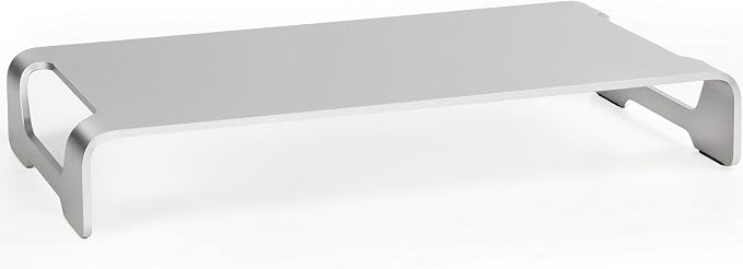 VIVO Silver Aluminum 16 inch Wide Monitor Riser, Ergonomic Desktop Stand, Modern Tabletop Organizer STAND-V000H by Unknown