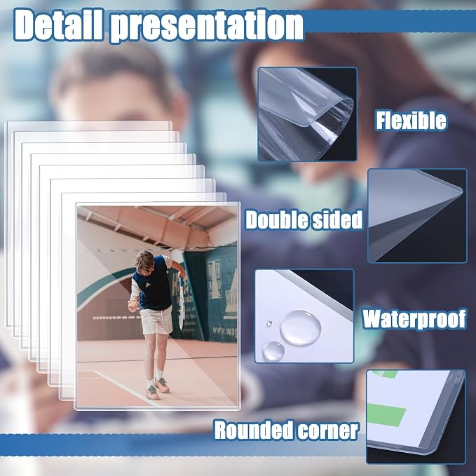 8Pcs 8" x 10" Photo Toploaders Clear Sheet Protectors Rigid Print Protectors Hard Plastic Paper Page Top Loaders Magazine Protector for Collectors Document Holder - Image 4
