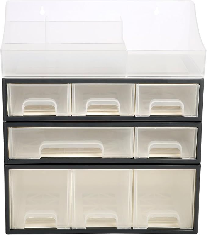 Cosmetic Storage Box - Makeup & Drug Organizer, 4-Piece 8-Drawer, 5-Slot, Transparent by ROSELIFE