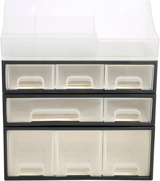 Cosmetic Storage Box - Makeup & Drug Organizer, 4-Piece 8-Drawer, 5-Slot, Transparent by ROSELIFE