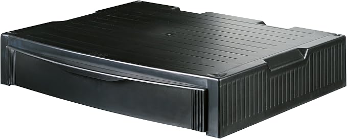 HAN 9250-13, Monitor Stand. Expert Monitor Stand with 1 Drawer, Stable, Stylish and Stackable, Black by Unknown