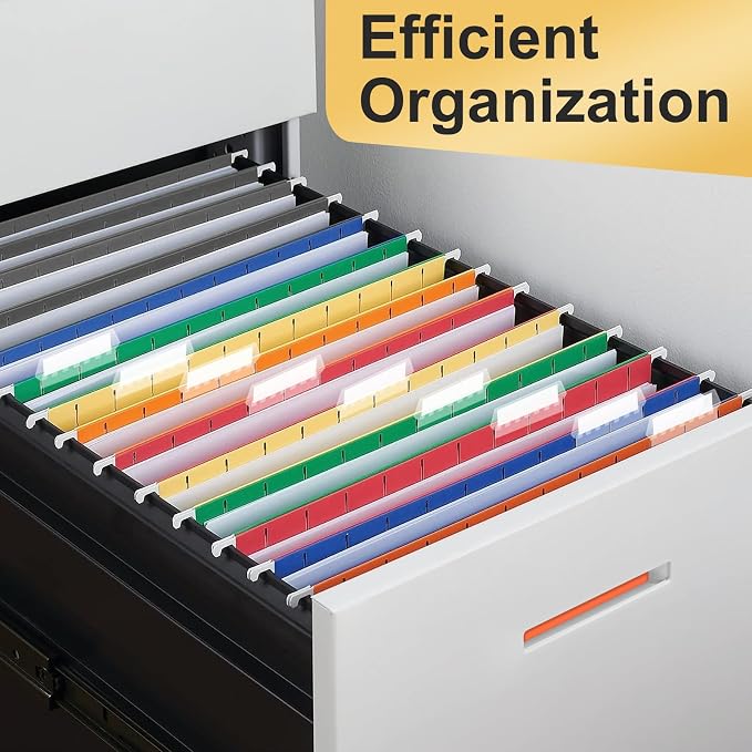 Hanging File Folders, 70 Pack Letter Size Hanging File folders with 1/5-cut Tabs, Stay Organized for Your Home and Office Bulk File, Documents and Paper, 10 Colors - Image 5