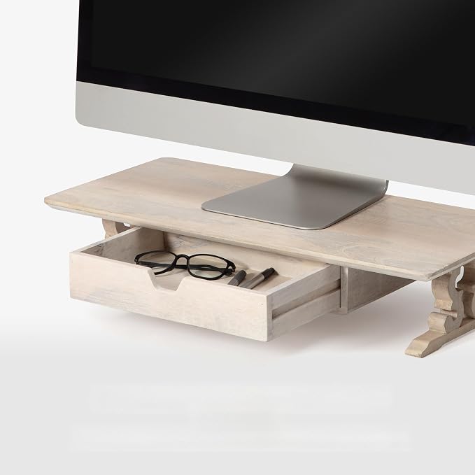 Anji Mountain Monitor Stand - Desktop Organizer & Laptop Riser, Ergonomic Monitor Riser, Space-Saving Monitor Stand for Desk, Durable Construction, Easy Assembly, Ideal for Home & Office by AnjiMountain