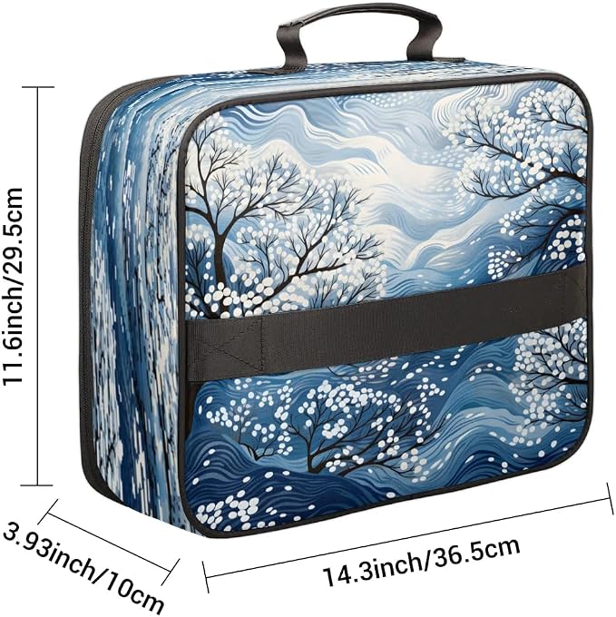 File Organizer Abstract Trees Document Organizer with Handle Portable File Organizer Bag Home Travel Storage Bags for Files Laptop Certificates - Image 3