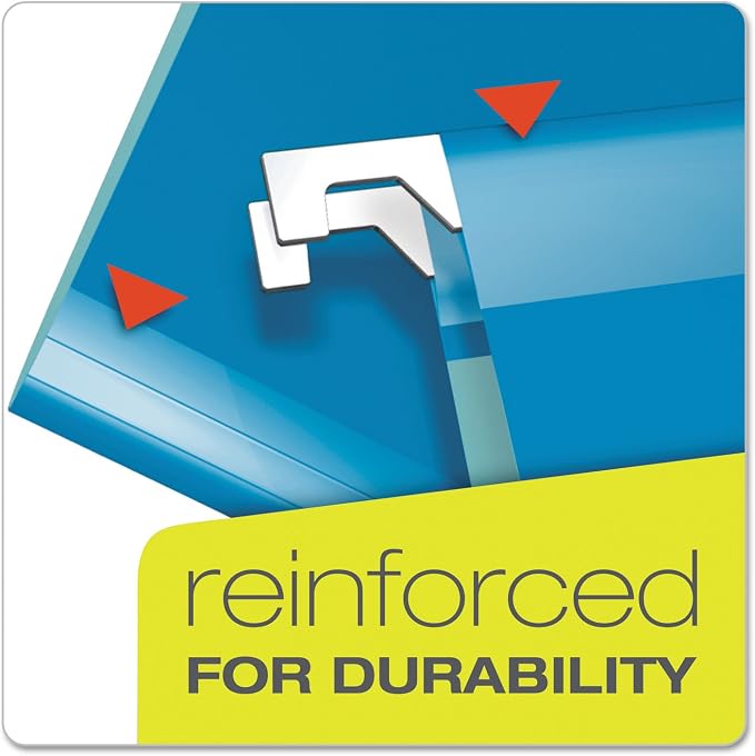 Pendaflex Extra Capacity Reinforced Hanging Folders, 2", Legal Size, Assorted Colors, 1/5 Cut, 25/BX (04153x2 ASST) - Image 3