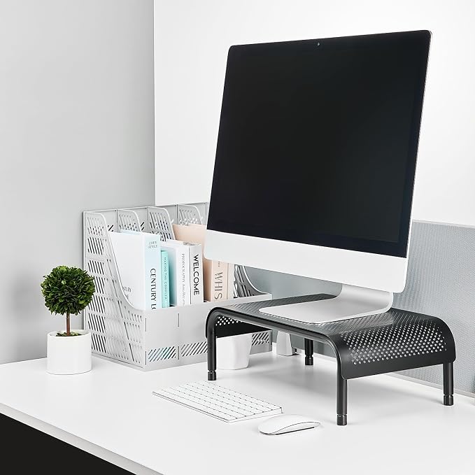 Staples Adjustable Steel Monitor Stand – Ergonomic Desktop Riser for Monitors, Laptops & Office Accessories - Image 4