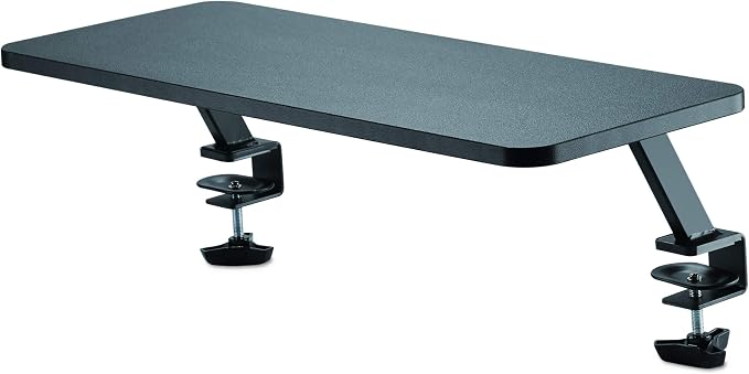 StarTech.com Monitor Riser Stand - Clamp-on Monitor Shelf for Desk - Extra Wide 25.6" (65 cm) for up to 34" Monitors - Black (MNRISERCLMP) by StarTech