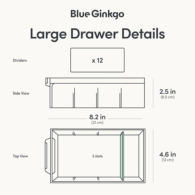 Blue Ginkgo 12-Drawer Storage Cabinet Organizer, Yellow, Made in Korea | Stackable. Adjustable. Easy Visibility. - Image 4