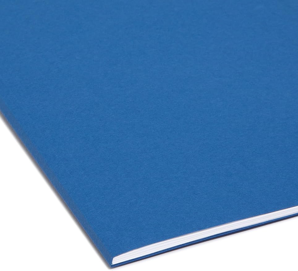 Smead Interior File Folder, 1/3-Cut Tab, Letter Size, Navy, 100 per Box, Expandable File Folders for Filing Cabinet - Image 5