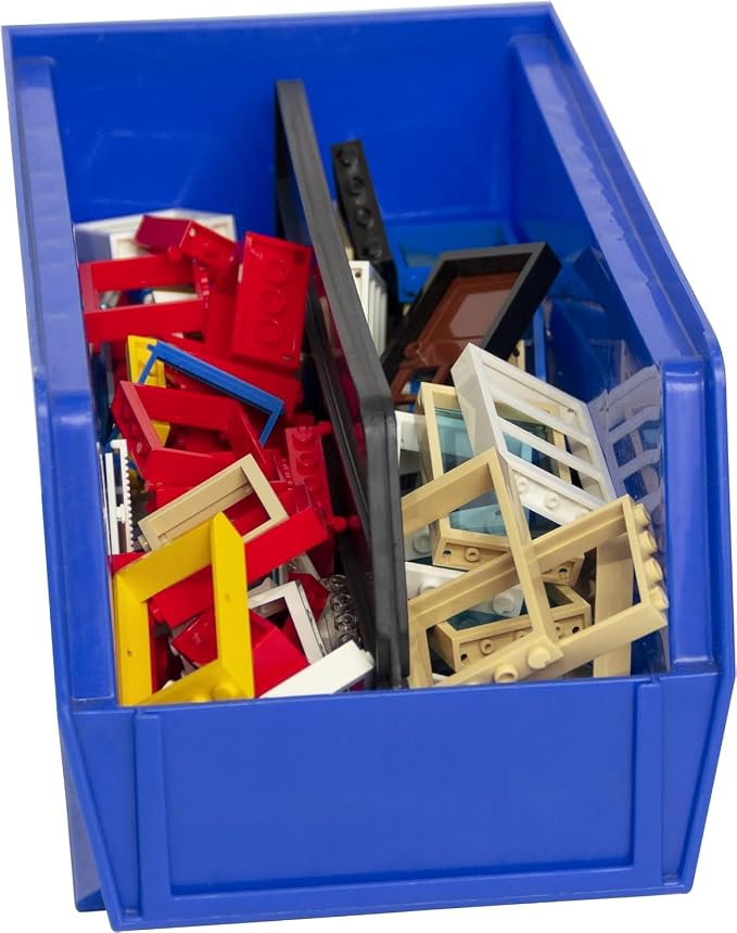 Akro-Mils 30230 AkroBins Plastic Storage Bins, Space-Saving Stackable Bins for Garage, Pantry, Craft Organization, 10.5 "L x 5.5 "W x 5"H, Blue, 12-Pack | Space-Saving Stackable Bins for Garage, Pantry, Craft Organization - Image 9