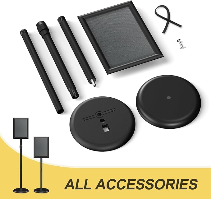 Relx Sign Holder Stand 8.5x11 inch - Adjustable Floor Standing Sign Holder - Signage Stand with Snap-Open Frame Display for Malls,Schools,Restaurants - Image 7