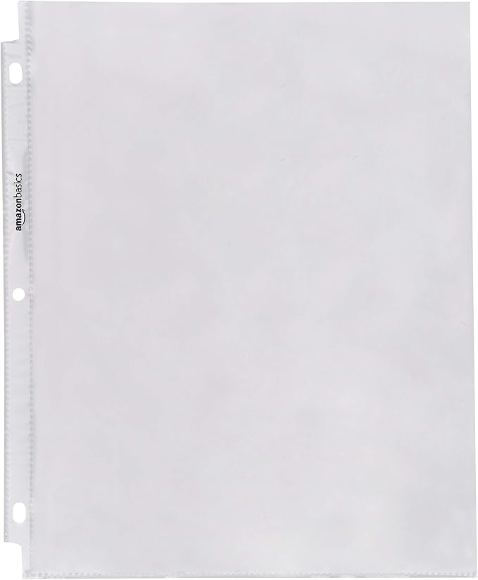 Amazon Basics Sheet Protectors for 3 Ring Binder, Heavyweight, Polypropylene, Top Loading, Letter Size, 8.5 x 11 Inch, 200-Pack, Clear - Image 2