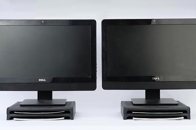 Vu Ryte Stackable 1 Inch Computer Monitor Riser Stand, VuRyser 1, Black, VUR 2455 (48-Pack) - Image 2