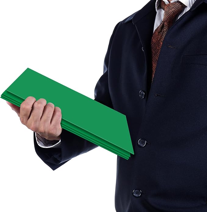 Jutom 50 Pcs 2 Pocket Glossy Paper Folders Glossy Paper Laminated Portfolios, Letter Size, Presentation Folders with Pockets for Office Teacher Worker Supplies(Green Color) - Image 4