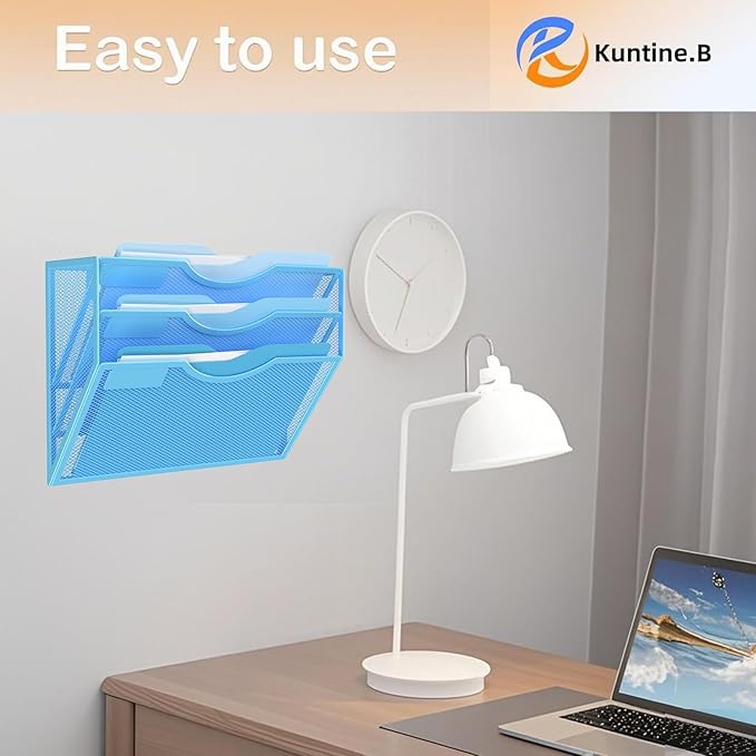 Kuntine.B Wall File Organizer Office Hanging Magazine Holder Wall File Organizer for Office Home - Image 7