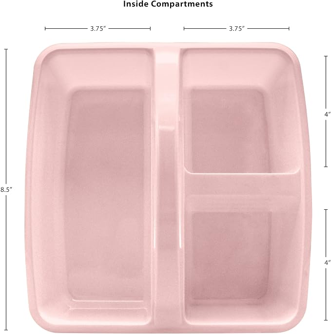 Teacher Created Resources Light Pink Portable Plastic Storage Caddy 6-Pack for Classrooms, Kids Room, and Office Organization, 3 Compartments - Image 4