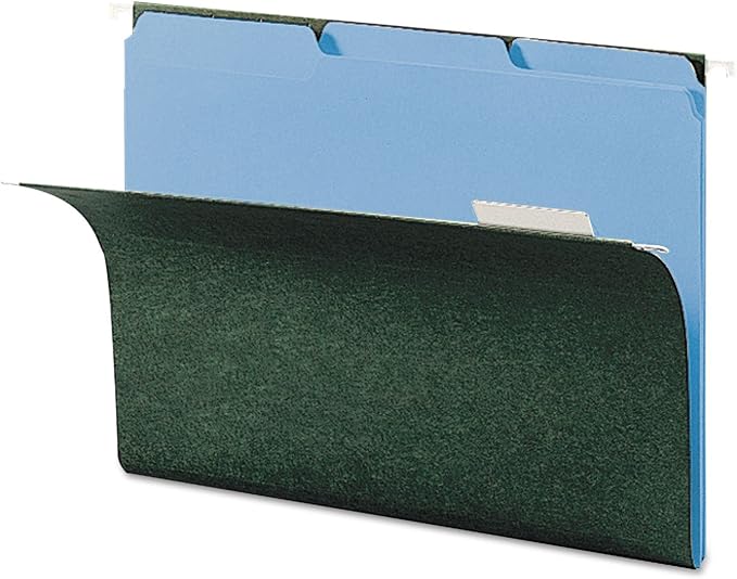 Smead Interior File Folder, 1/3-Cut Tab, Letter Size, Blue, 100 per Box, Expandable File Folders for Filing Cabinet - Image 3