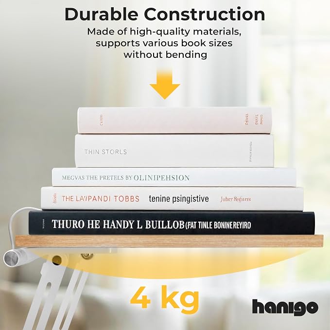 Book Stand for Reading - Adjustable Book Holder with 360° Rotating Base, Ergonomic Design for Extended Reading, Foldable and Portable, Necessity for Textbook, Bible, Cookbook, Music Scores, Tablet - Image 5